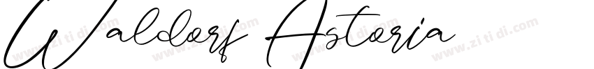 Waldorf Astoria字体转换